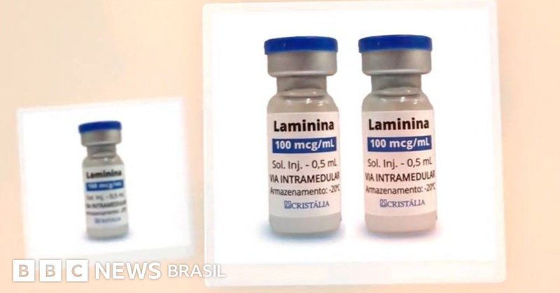 Recipientes contendo laminina