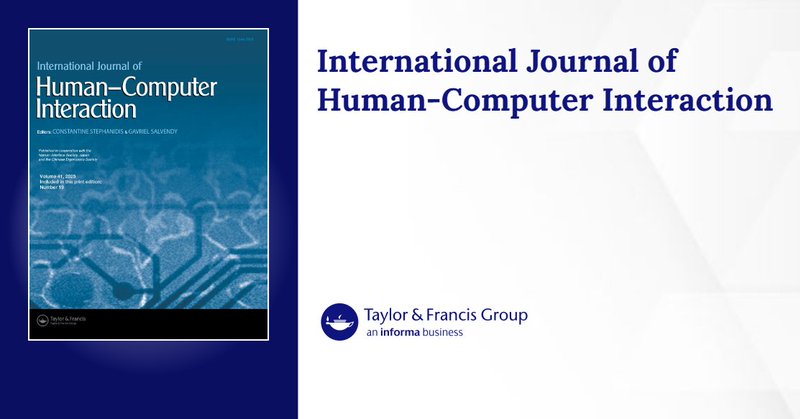 Journal cover image for International Journal of Human–Computer Interaction