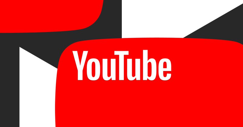The YouTube logo surrounded by abstract shapes