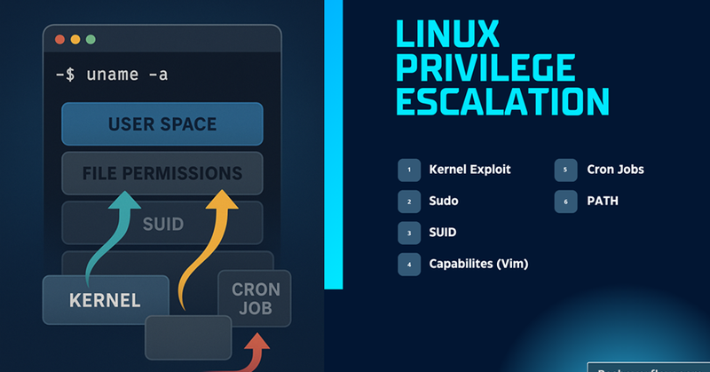 Linux Privilege Escalation: Practical Guide to Kernel Exploits, Sudo, SUID, Capabilities, Cron Jobs, and PATH