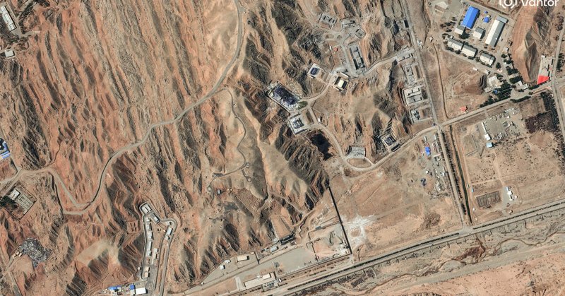 This handout satellite image courtesy of Vantor taken and released on March 6, 2026, shows the Taleghan 2 site Parchin military complex in Iran following a military strike, on March 6, 2026.