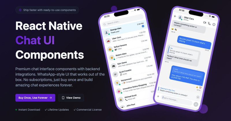 UseChat SDK - React Native Chat Components