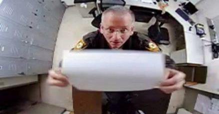 North Hanley police station camera covered up by county police