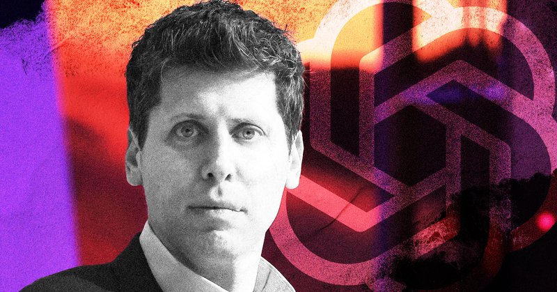 Photo Illustration of Sam Altman with the openai logo