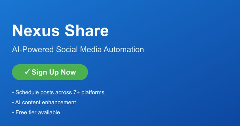 Nexus Share - Multi-Platform Social Media Automation