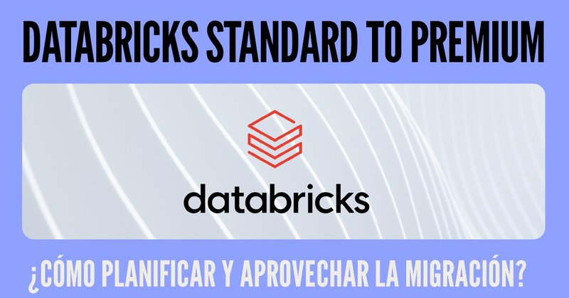 Migración de Azure Databricks Standard a Premium con logo de Databricks y concepto de planificación estratégica