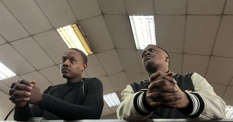 Bellarmine Chatunga Mugabe and Tobias Matonhodze appeared in the Alexandra Magistrates Court on Tuesday, 24 March. Photo by Lesiba Dikhoba