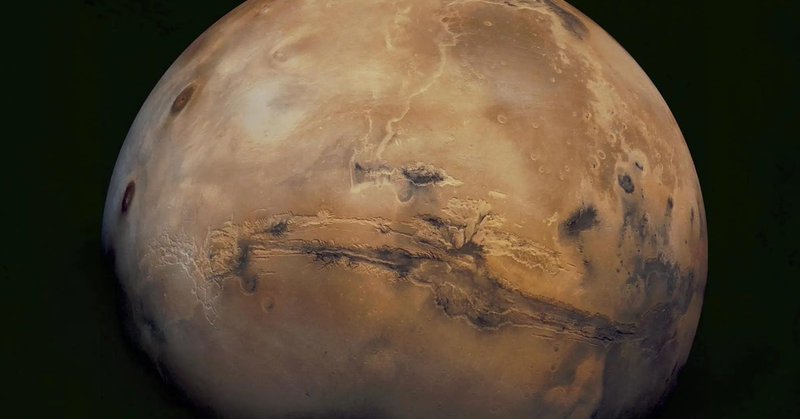 The planet Mars imaged from space