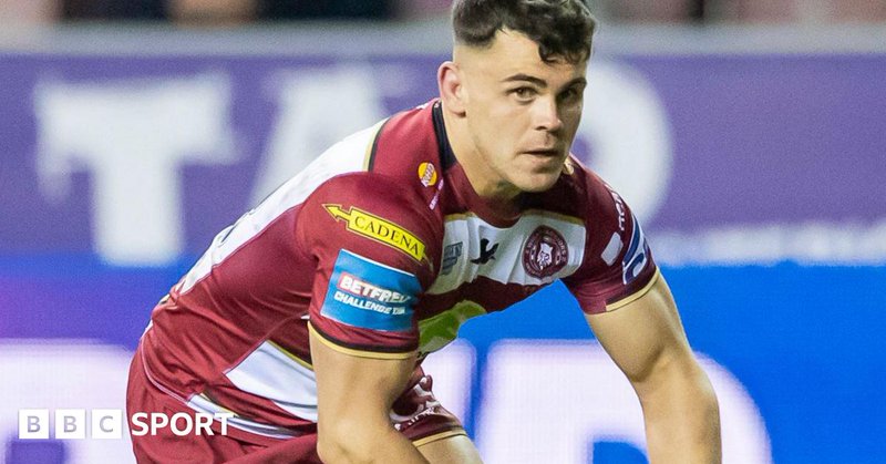 Tom Forber in action for Wigan Warriors in a Super League game