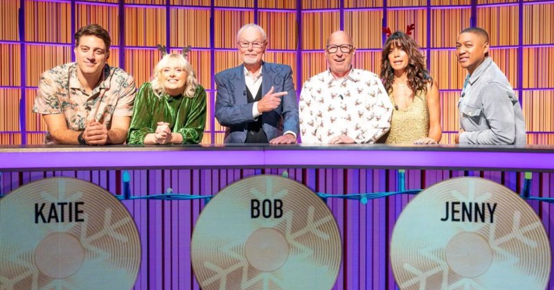 An image collage containing 1 images, Image 1 shows OJ Borg, Katie Thistleton, Bob Harris, Ken Bruce, Jenny Powell, and Rickie Haywood-Williams pictured from left to right