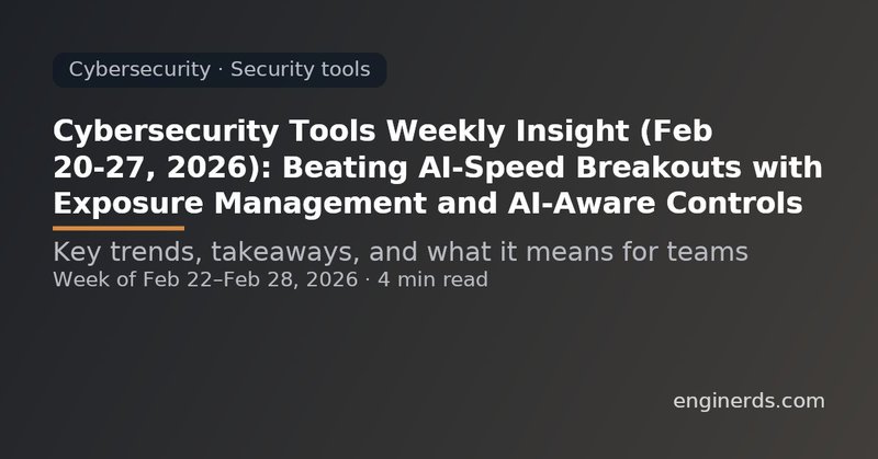 Cybersecurity Tools Weekly Insight (Feb 20–27, 2026): Beating AI-Speed Breakouts with Exposure Management and AI-Aware Controls