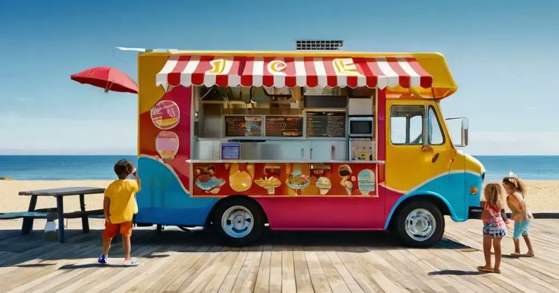 food truck vibrant digital menu board