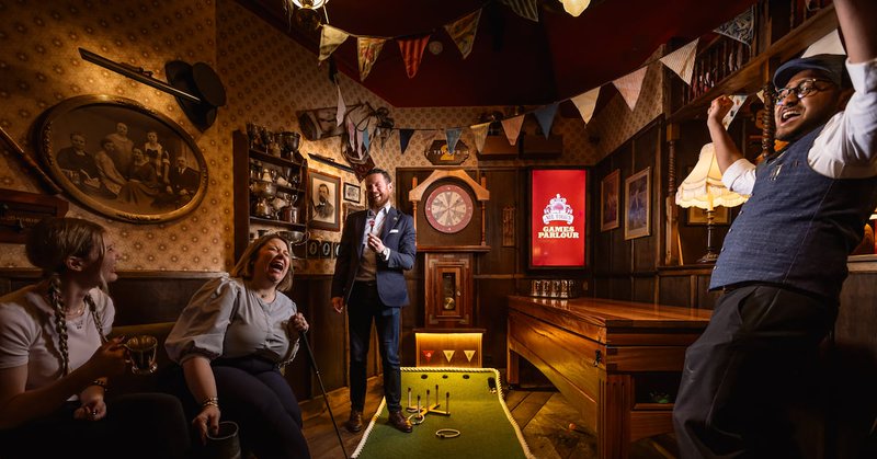 Inception Group's Mr Fogg's Games Parlour on the lower ground floor of its Mr Fogg's City Tavern near Liverpool Street, London