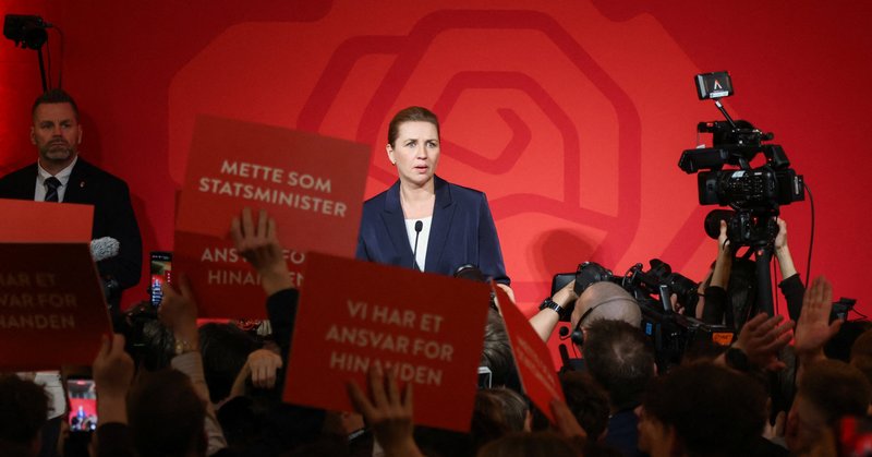Mette Frederiksen speaking at an election party in Copenhagen on Wednesday. She has been a force in Danish politics for more than 20 years. In some ways, her incumbency counted against her, analysts say.
