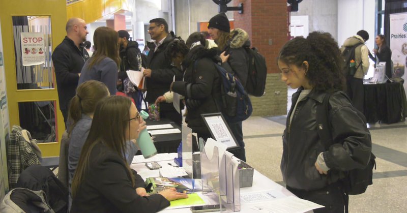 The Get to Work job fair at MacEwan University on March 25, 2026. (Evan Klippenstein/CTV News Edmonton)