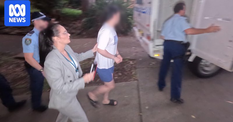 Group escort man into police van