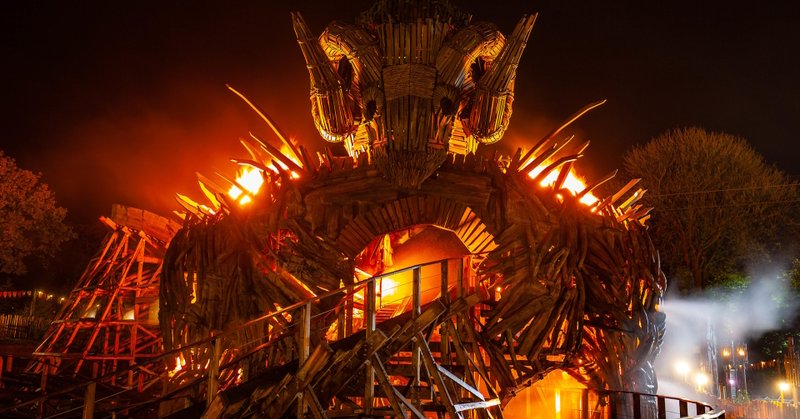 Alton Towers Resort - Wicker Man in The Dark