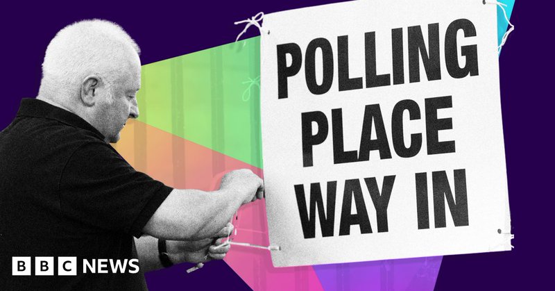 Polling place way in sign