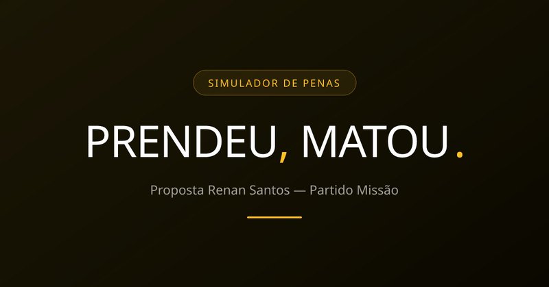 Prendeu Matou - Simulador de Penas