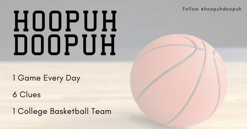 Hoopuh Doopuh - 1 Game Every Day. 6 Clues. 1 College Basketball Team.