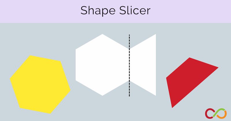 Shapes on a page with a title that reads, "Shape Slicer".