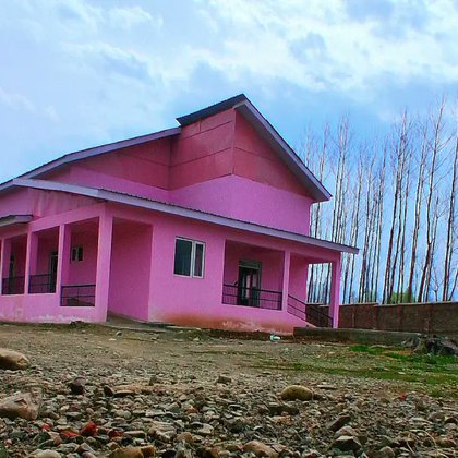 The slaughter house in Qazigund, a hollow space distant from the market is locked. KL Image: Insha Yousuf