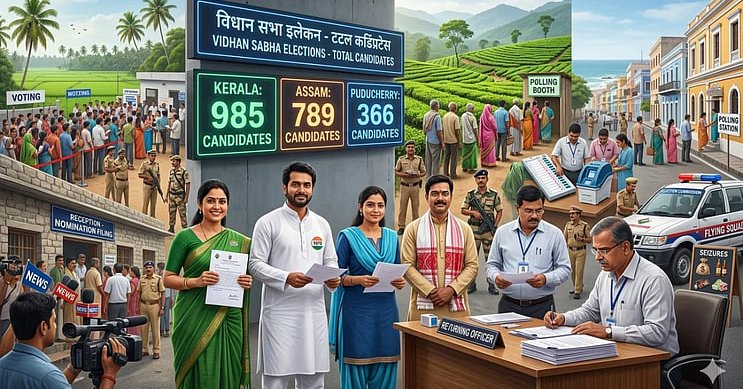 अधिकारी ने बताया कि असम, केरल और केंद्र शासित प्रदेश पुडुचेरी के साथ-साथ चार राज्यों में 9 अप्रैल को होने वाले उपचुनावों के लिए नामांकन दाखिल करने की अंतिम तिथि 23 मार्च थी। कर्नाटक की दो सीटों पर उपचुनाव के लिए 50 उम्मीदवार मैदान में हैं।