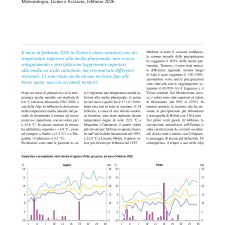 Di nuovo caldo, ma (finalmente!) con neve - Meteorologia, Ticino e Svizzera, febbraio 2026 | Comunicato stampa