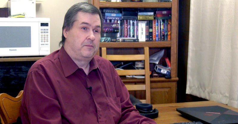 John Maloney in his home on March 24, 2026. (Dave Mitchell/CTV News Edmonton)