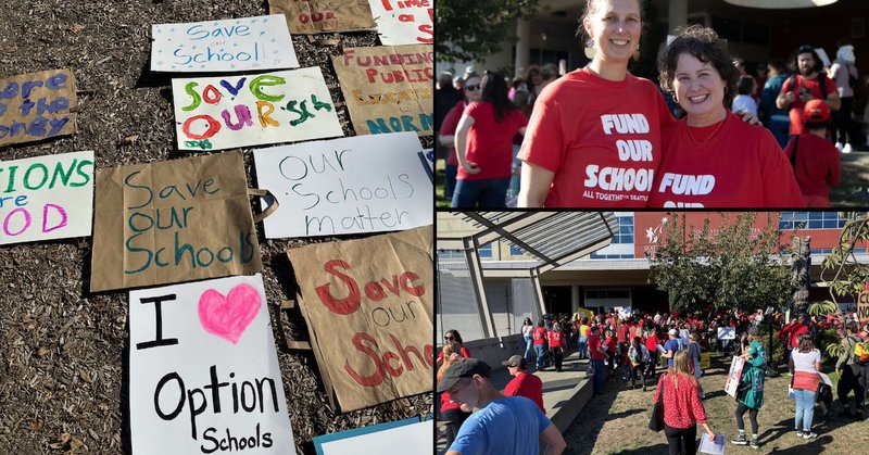 A grassroots campaign by parents, caregivers, educators, students and community members blocked planned school closures in Seattle after public meetings and rallies like this one, which took place at the Seattle School District headquarters in the fall of 2024.
