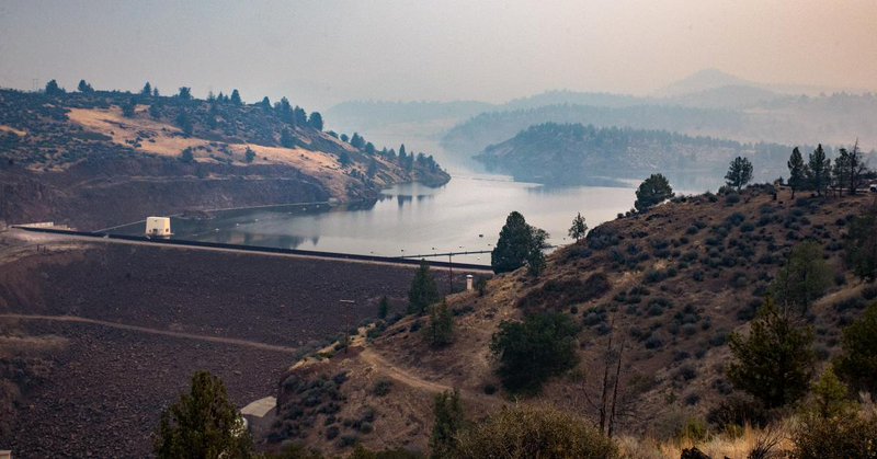 The Iron Gate Dam, one of four hydroelectric dams being removed on the Klamath River, with the hope that it will restore the salmon fishery and benefit local tribes on Friday, Aug. 18, 2023, in Hornbrook, California.. | (Getty Images)