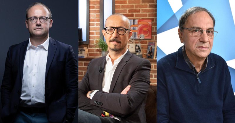 De gauche à droite : Johann Chapoutot, Nicolas Offenstadt, Gérard Noiriel.