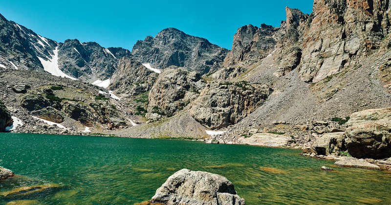 Sky Lake in Rocky Mountain National Park.