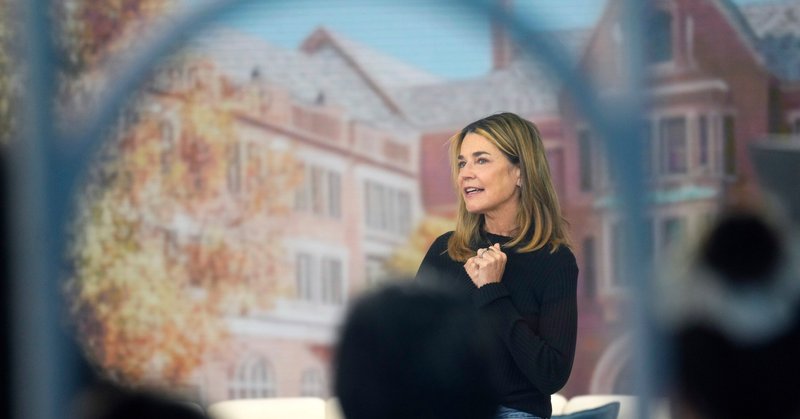 Savannah Guthrie on the “Today” set at Rockefeller Plaza this month.
