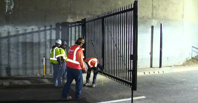 No Kings protest 101 Freeway gates