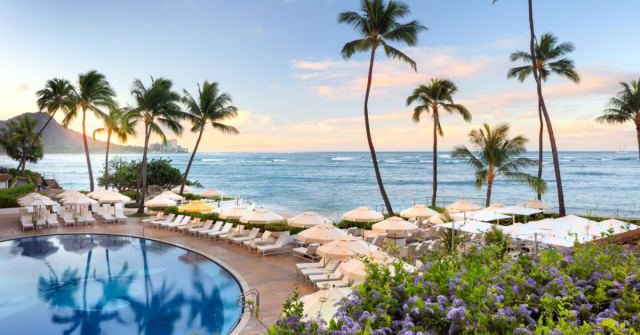 Halekulani Hotel in Waikiki, Honolulu, Oahu, Hawaii.