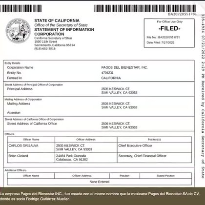 33K views · 709 reactions | Una investigación de El Universal revela que Rodrigo Gutiérrez Müller, cuñado del expresidente López Obrador, fundó en 2021 dos empresas de envío de dinero: Pagos del Bienestar y Envíos del Bienestar S.A. de C.V., junto a socios señalados en #EU por lavado de casi 50 mdd. Además, aparece ligado a negocios con autoridades morenistas de Jalisco en plena gestión federal. El reporte de...