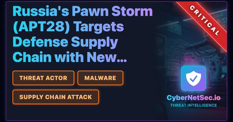 Russia's Pawn Storm (APT28) Targets Defense Supply Chain with New 'PRISMEX' Malware and Zero-Day - Cybersecurity threat analysis
