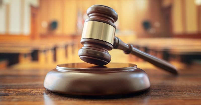 Judges gavel in court room