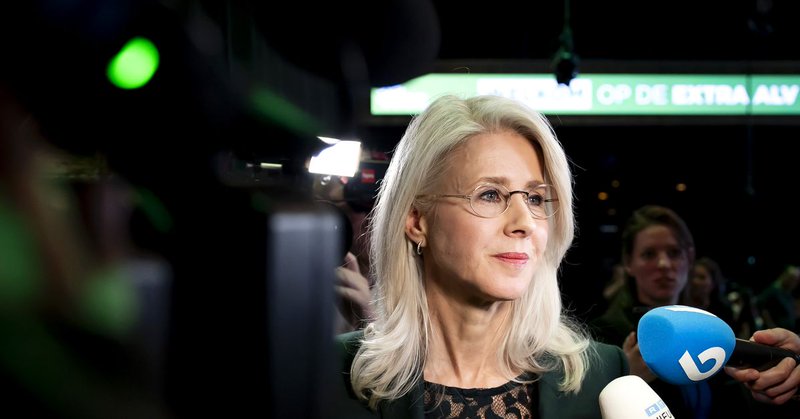 Mona Keijzer nadat ze haar vertrek als lid bekend heeft gemaakt bij de algemene ledenvergadering van de BoerBurgerBeweging.