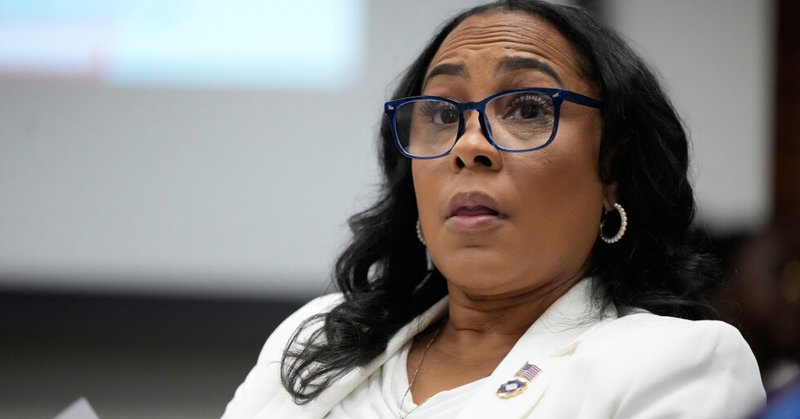 Fulton County District Attorney Fani Willis is seen at the Georgia State Capitol during questioning from a Georgia State Senate panel about her prosecution of President Donald Trump on Dec. 17, 2025, in Atlanta. (AP Photo/Brynn Anderson, File)