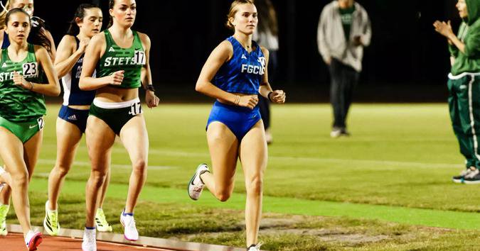 Addison Torres of FGCU Cross Country competes at the Black and Golf Challenge as part of its spring competition schedule. Photo by: Maddie McGinty