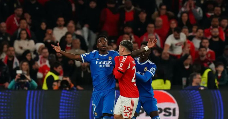 UEFA fines Benfica over racist abuse of Vinícius Jr.