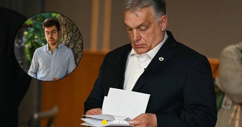 Premier Węgier Viktor Orban (w kółku: Szabolcs Panyi)