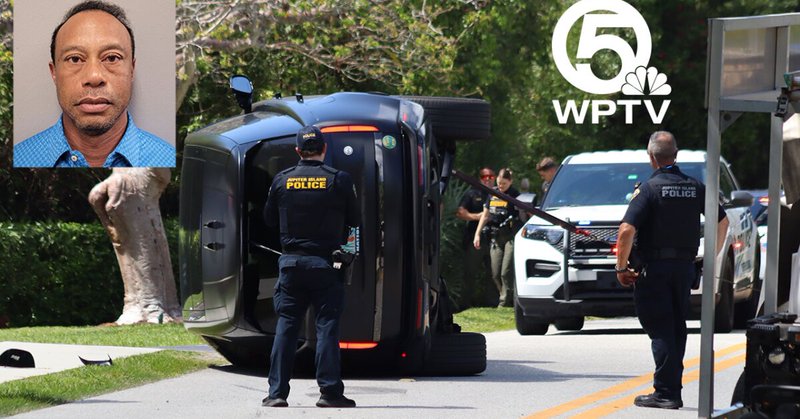 Golfing legend Tiger Woods was arrested on suspicion of DUI after he was involved in a rollover crash on Jupiter Island, Florida, in Martin County on March 27, 2026.