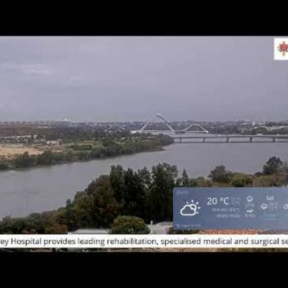 Perth Swan River Live Webcam: Matagarup Bridge & Optus Stadium