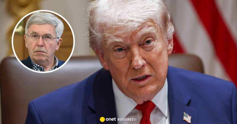 Donald Trump; w kółku Jan Truszczyński