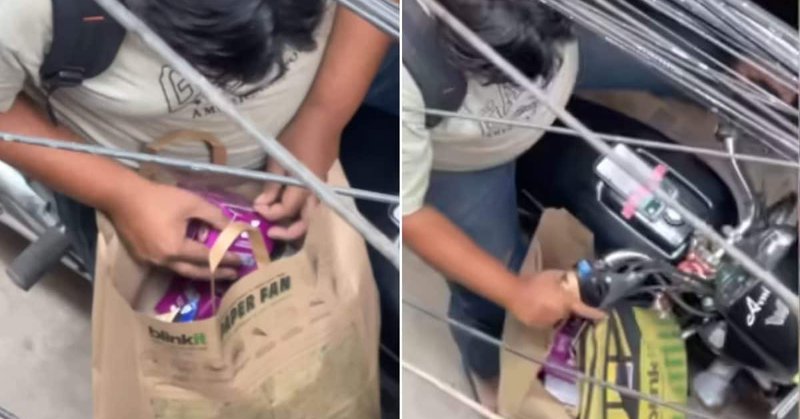 Viral Video: ડિલિવરી બોયની ચાલાકી કેમેરામાં કેદ, જુઓ ગ્રાહકના ઓર્ડરમાંથી કેવી રીતે કરી ચોરી