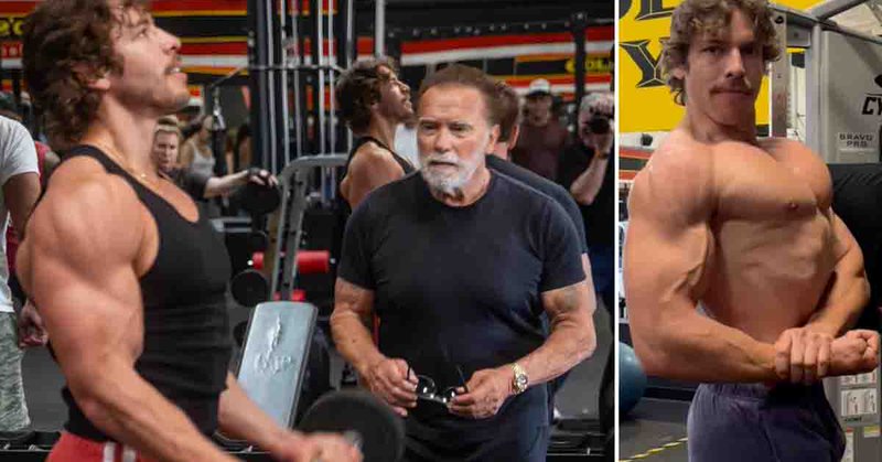 Joseph Baena ha mostrado su evolución física en redes sociales, donde entrena bajo la mirada de Arnold Schwarzenegger.