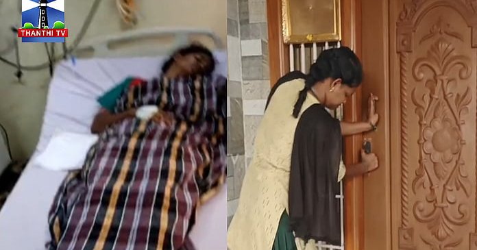 குழந்தையுடன் இளம்பெண் தற்கொலை முயற்சி - கணவர் குடும்பம் மீது புகார்